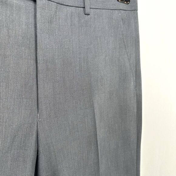 NWT Nautica Men's Dark Gray Regular Fit Suit Dress Flat Front Pants 40x34 - Picture 3 of 5